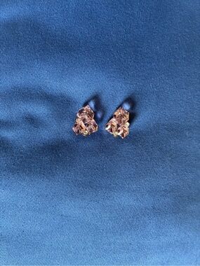 Pink Crystal Cluster Stud Earrings - Women's Jewelry